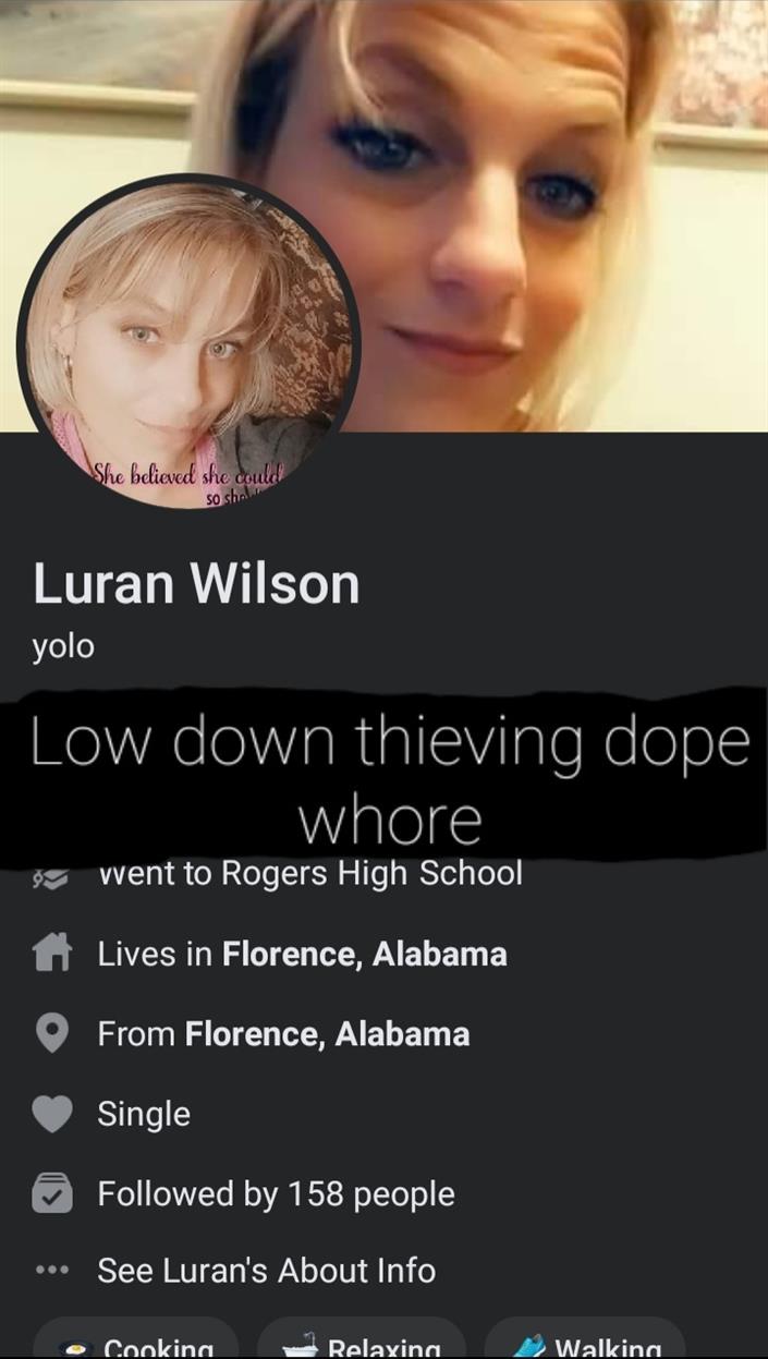 Luran Wilson thief snitch  prostitute 